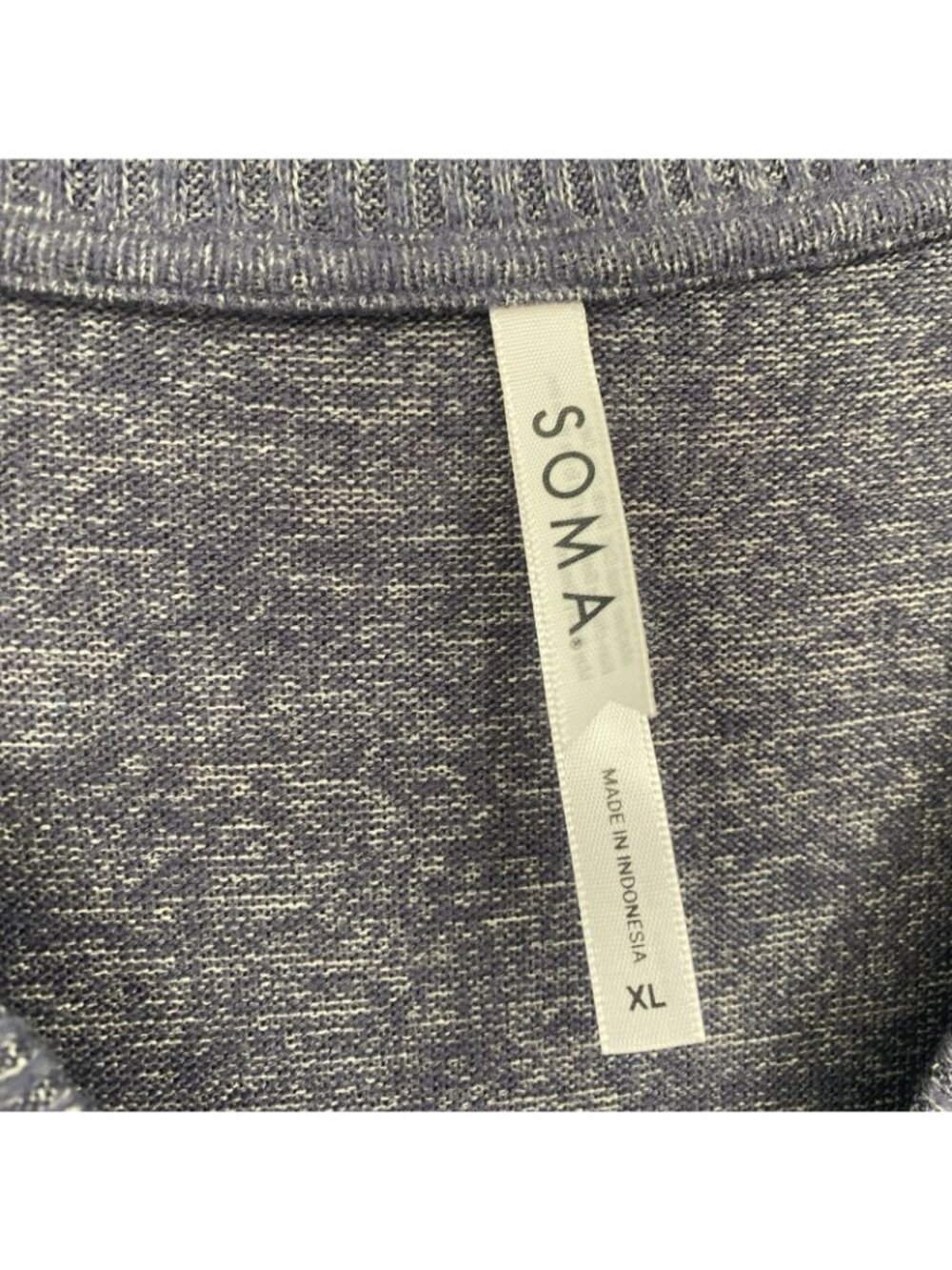 SOMA Size XL Gray CozyLuxe Long Sleeve Long Sleepshirt Rib - Picture 10 of 14